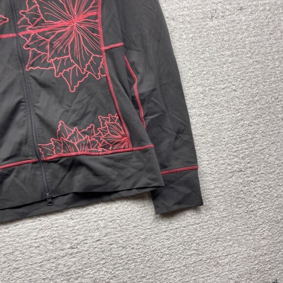 The North Face Athletic Mid Layer Full Zip Jacket Wom M Pink Floral Vapor Wick - Picture 3 of 10